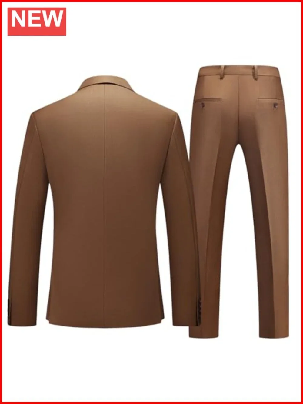 Mens 2 Piece Double Breasted Tuxedo Suit Slim Fit Peak Lapel